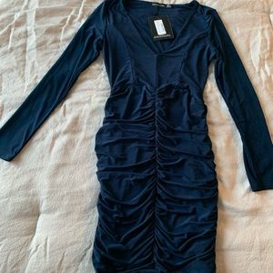 Pretty little thing navy blue dress
